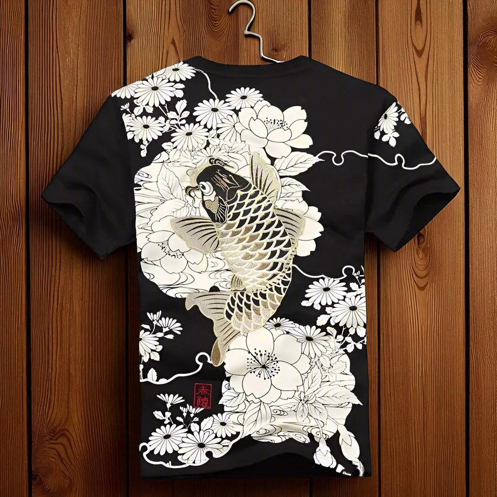 Embroidery - Yokosuka Style T-Shirt "Koi Fish"