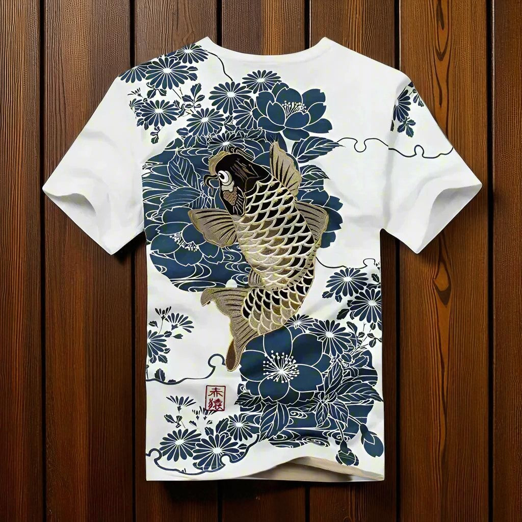 Embroidery - Yokosuka Style T-Shirt "Koi Fish"