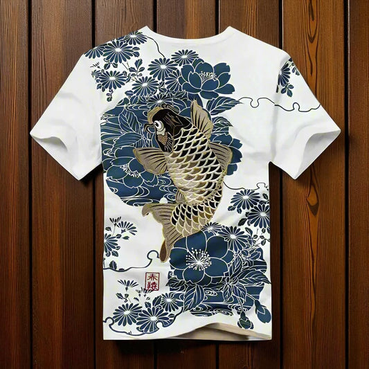 Embroidery - Yokosuka Style T-Shirt "Koi Fish"