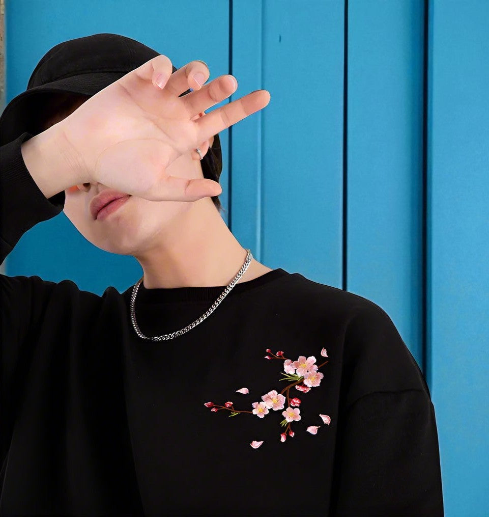 Embroidery - Yokosuka Style Sweatshirt "Sakura Branch"