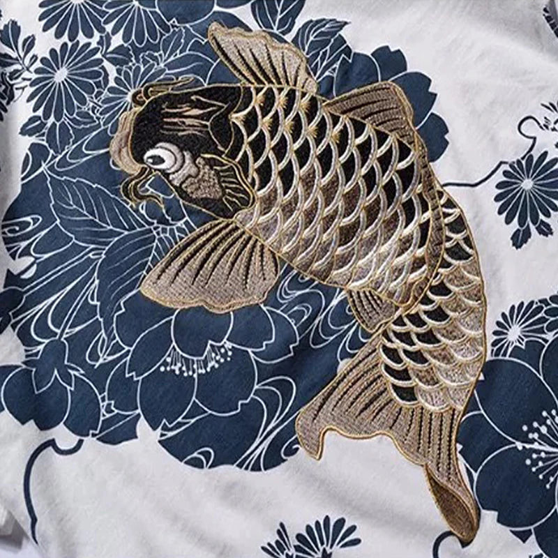Embroidery - Yokosuka Style T-Shirt "Koi Fish"