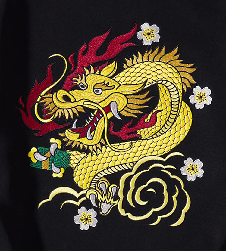 Embroidery - Embroidered Hoodie "Ryū"