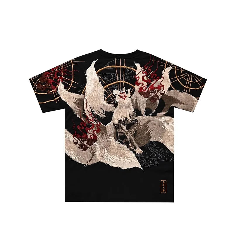 Embroidery - Yokosuka Style T-Shirt "Nine Tailed Fox"