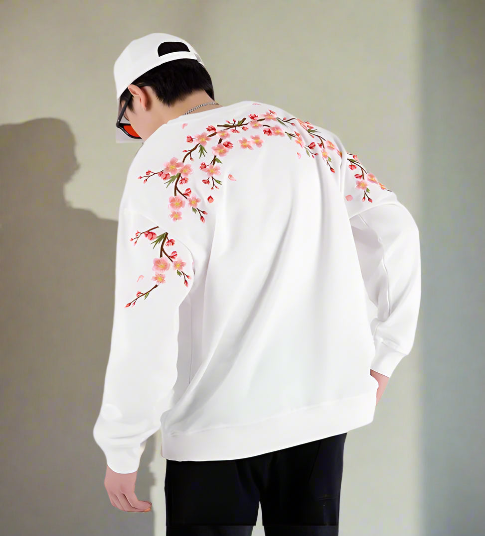 Embroidery - Yokosuka Style Sweatshirt "Sakura Branch"