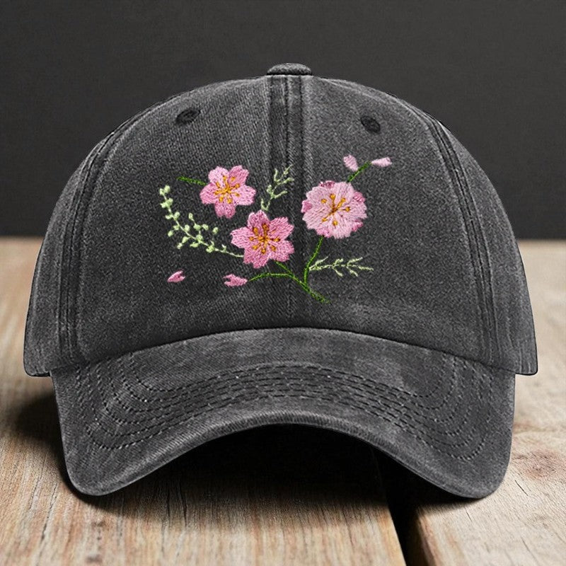 Embroidery - Casual Cap "Sakura Branch"