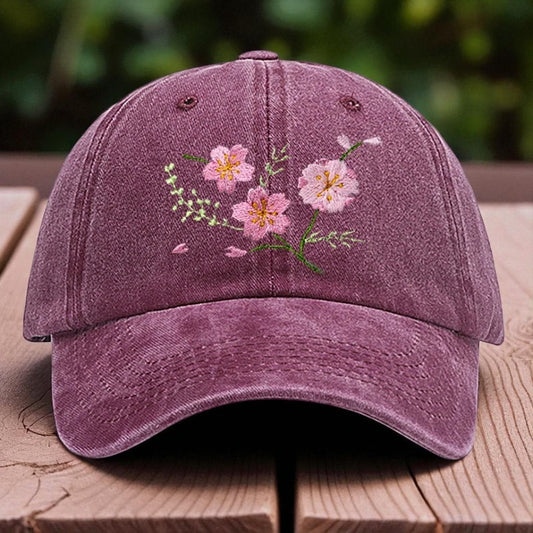 Embroidery - Casual Cap "Sakura Branch"