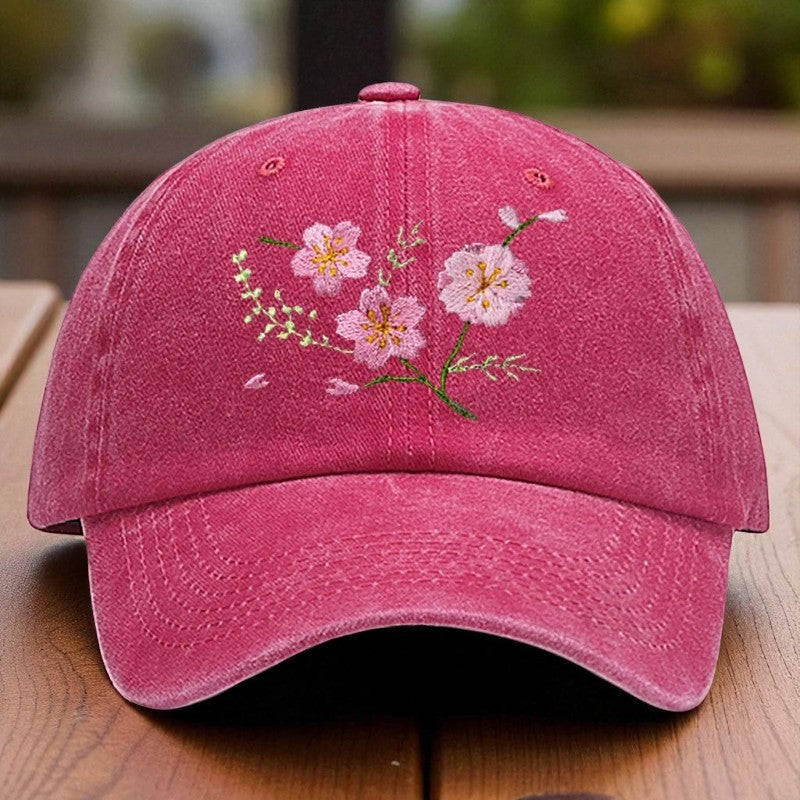 Embroidery - Casual Cap "Sakura Branch"