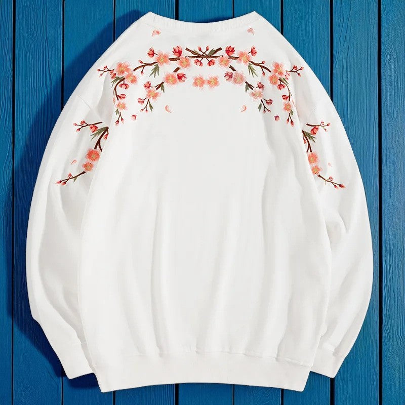 Embroidery - Yokosuka Style Sweatshirt "Sakura Branch"