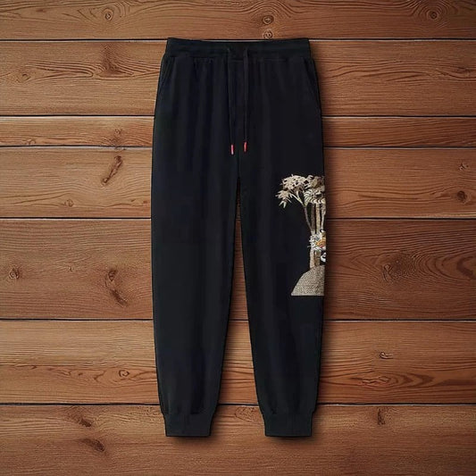 Embroidery - Casual Pants "Crouching Tiger"
