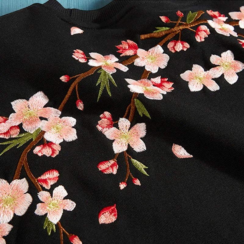 Embroidery - Yokosuka Style Sweatshirt "Sakura Branch"