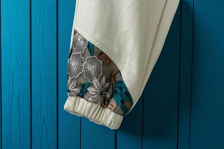 Embroidery - Casual Pants "Spring Garden"