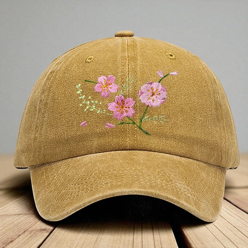 Embroidery - Casual Cap "Sakura Branch"