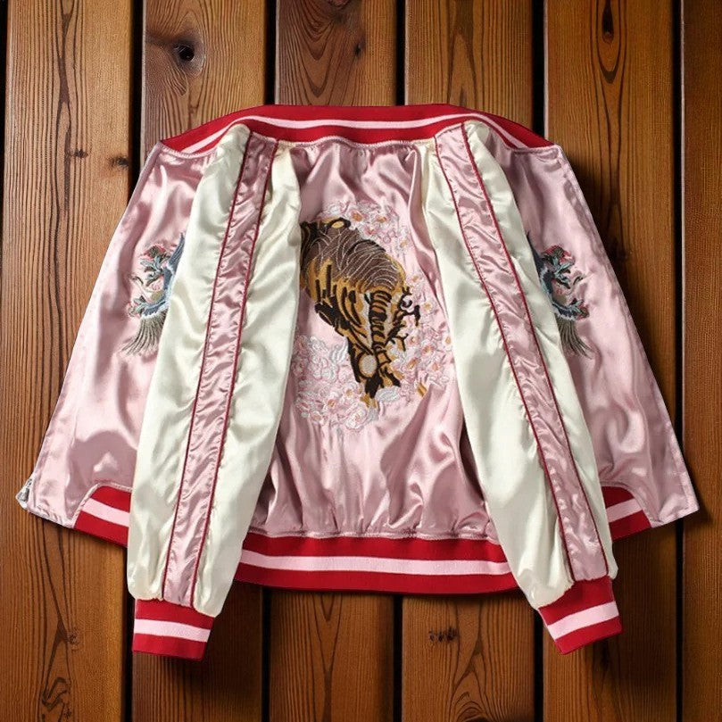 Embroidery - Reversible Yokosuka Style Jacket "CrouchingTiger"