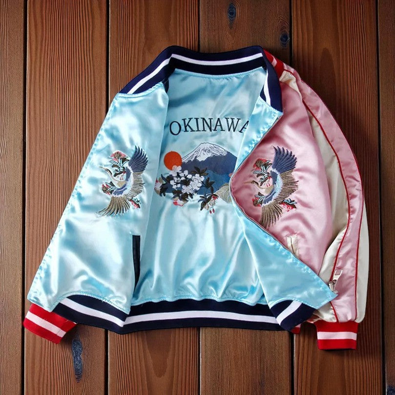 Embroidery - Reversible Yokosuka Style Jacket "CrouchingTiger"