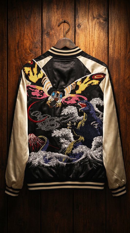 Embroidery - Sukajan Jacket "Hornet and Godzilla"