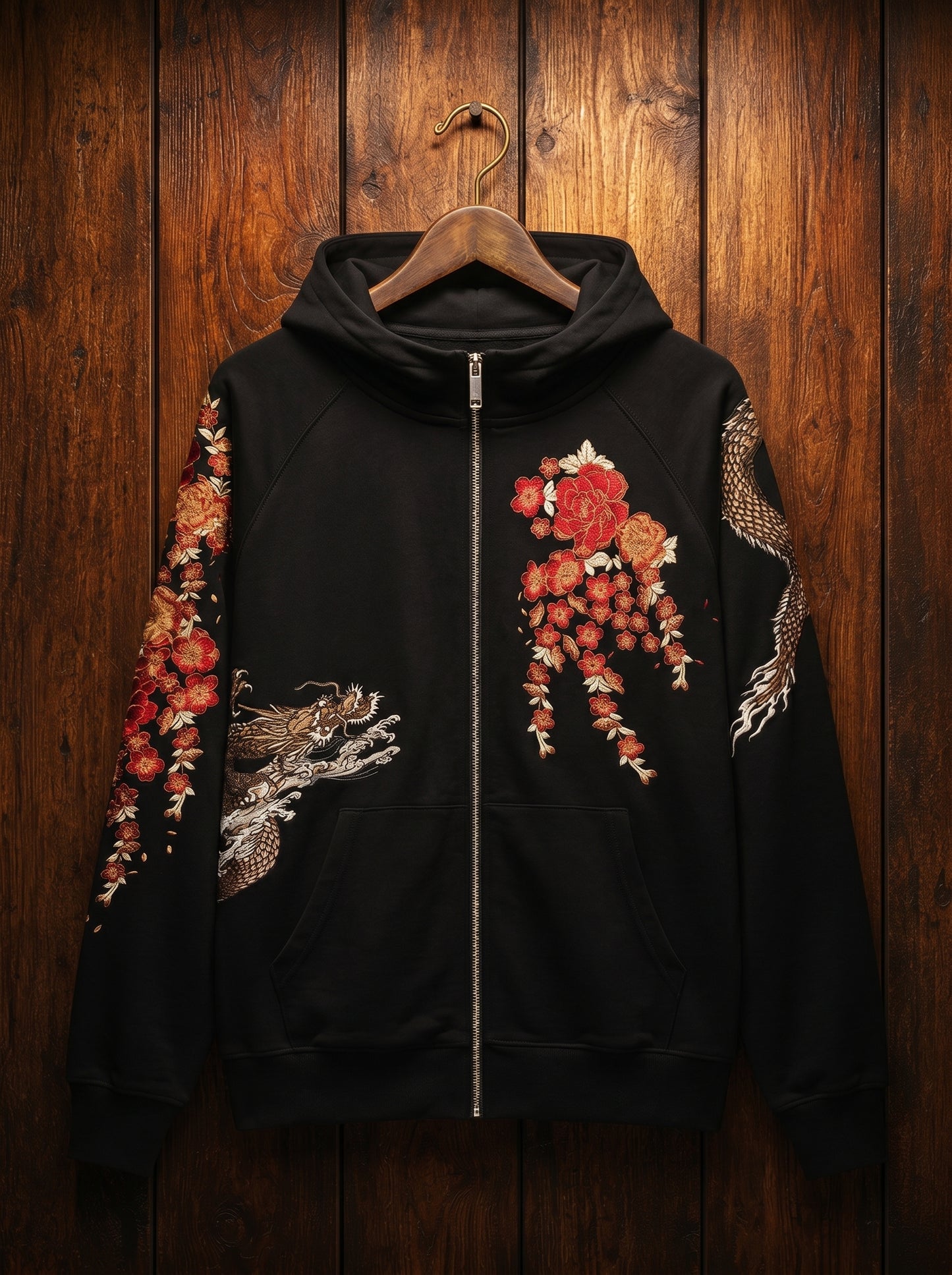 Embroidery - Zipper Hoodie "Watatsumi"