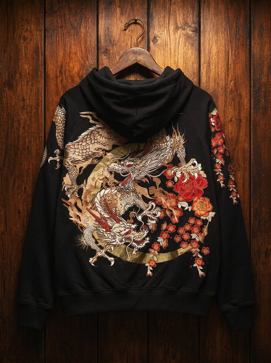 Embroidery - Zipper Hoodie "Watatsumi"