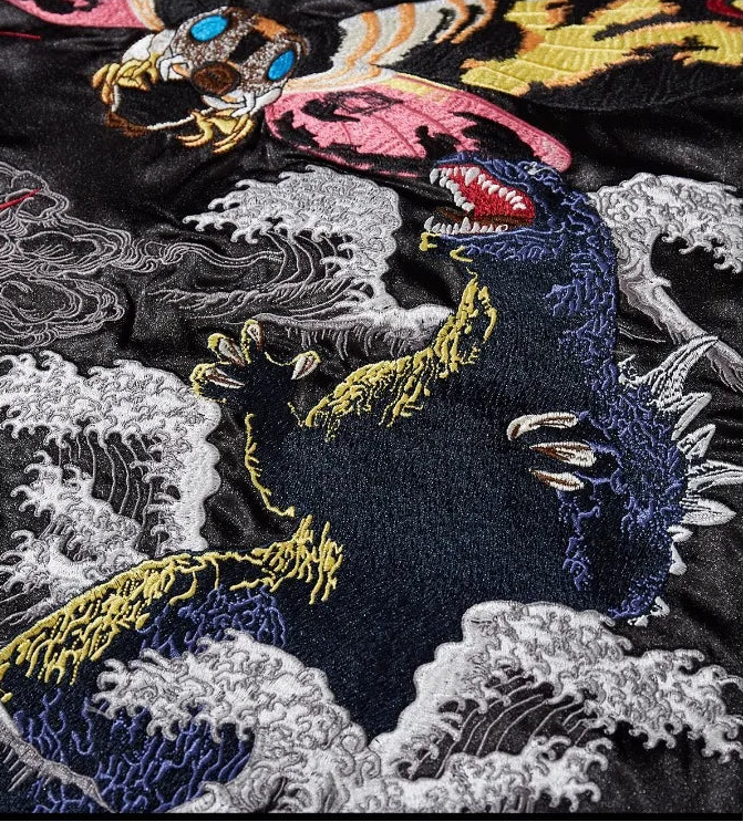 Embroidery - Sukajan Jacket "Hornet and Godzilla"