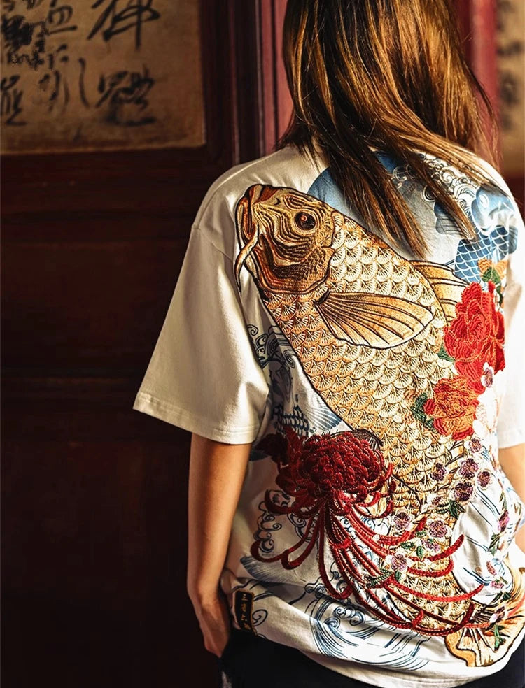 Embroidery - Yokosuka Style T-Shirt "Koi"