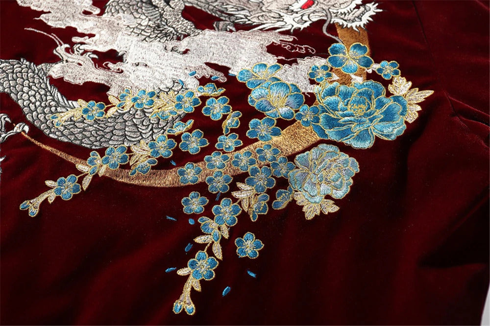 Embroidery - Velour Sukajan Jacket "Watatsumi"