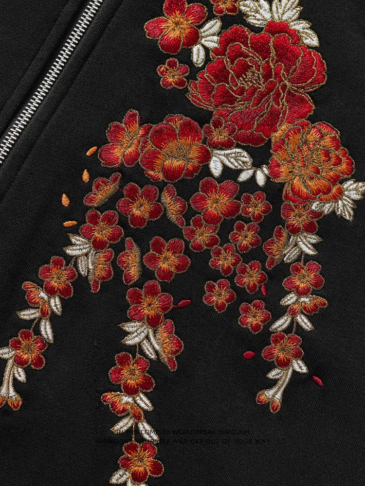 Embroidery - Yokosuka Style Zip-Up Hoodie "Mizuchi"