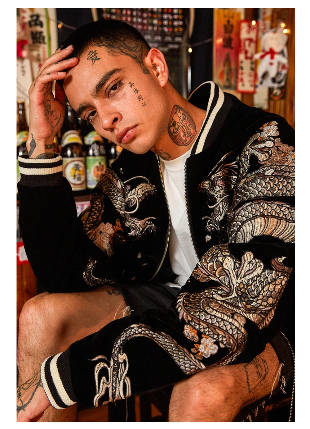 Embroidery - Velour Sukajan Jacket "Watatsumi"