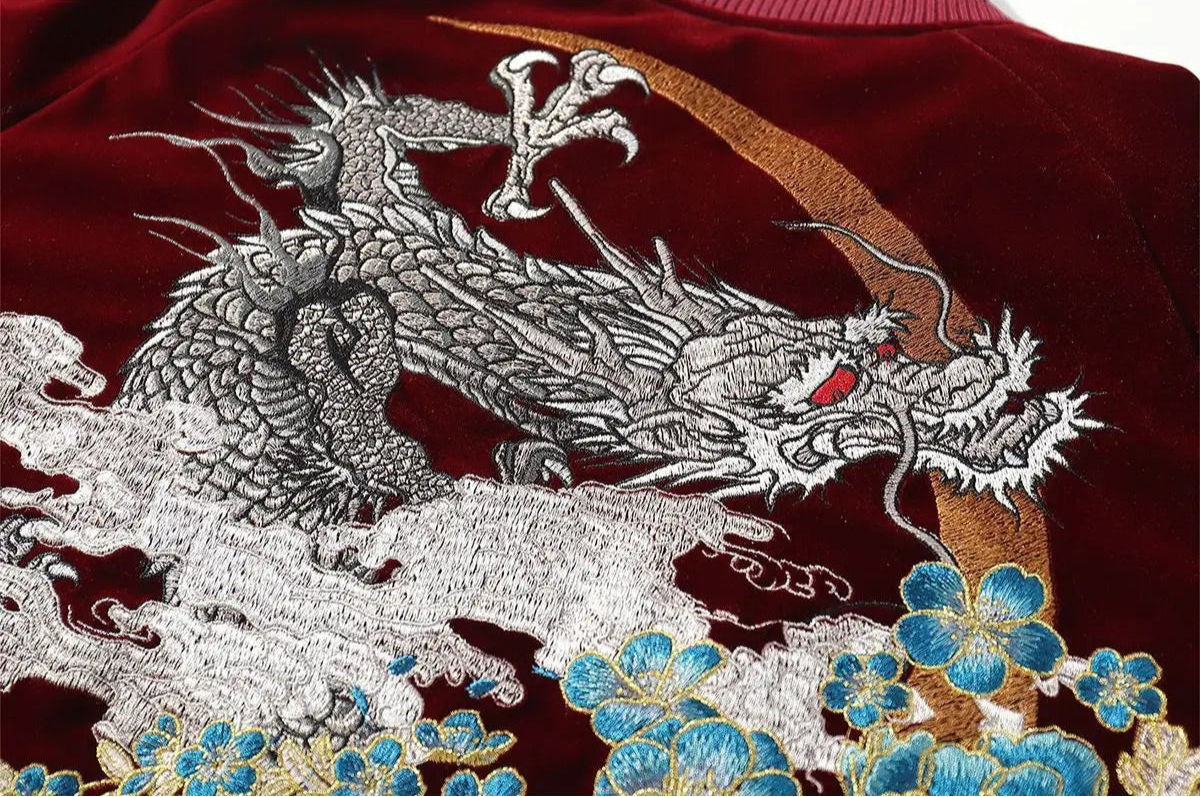 Embroidery - Velour Sukajan Jacket "Watatsumi"