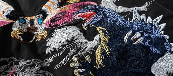 Embroidery - Bomber Jacket "Hornet and Godzilla"