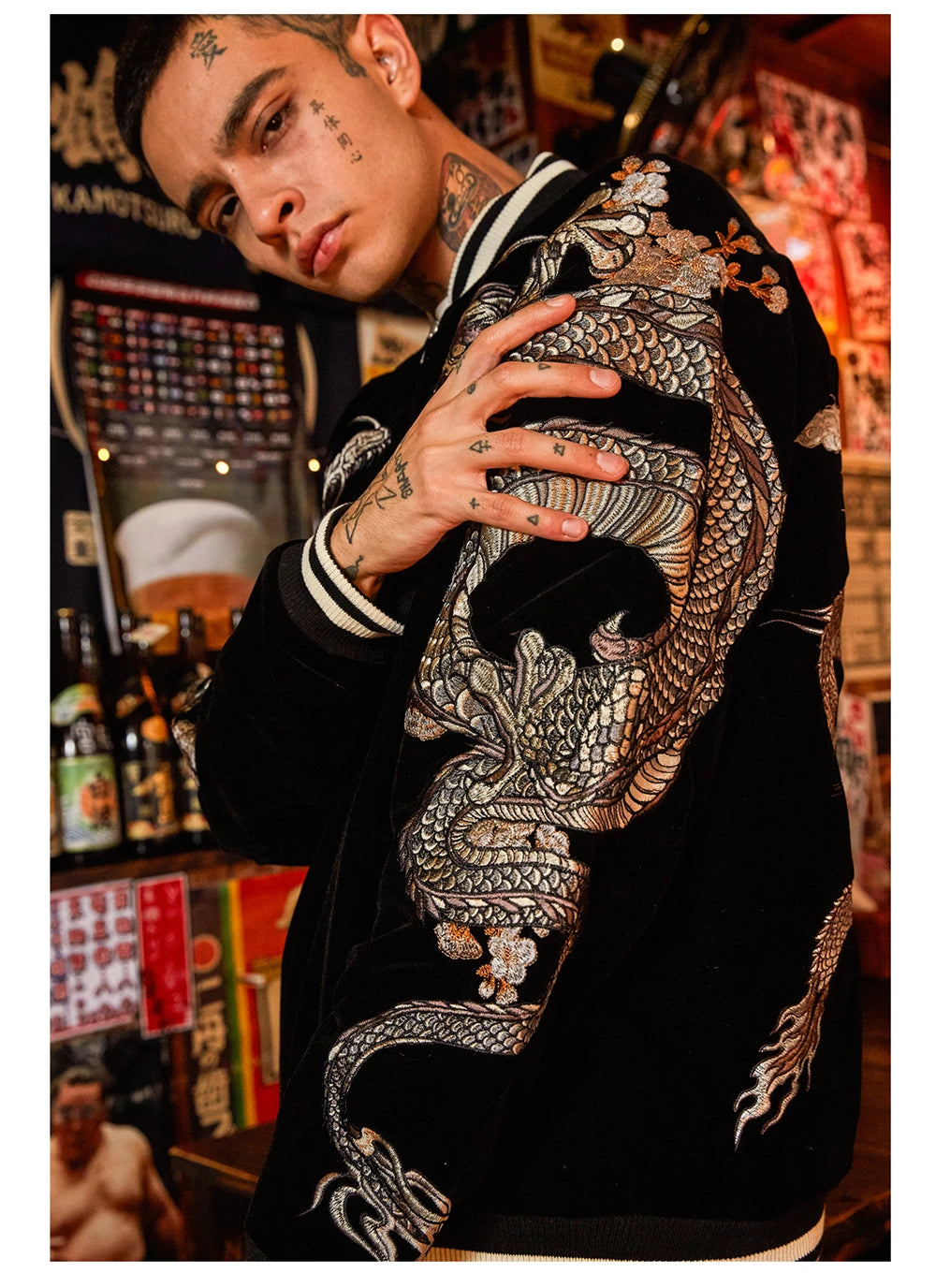 Embroidery - Velour Sukajan Jacket "Watatsumi"