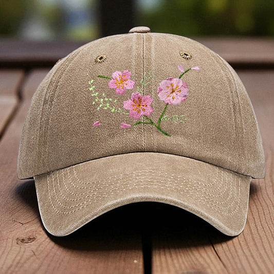 Embroidery - Casual Cap "Sakura Branch"