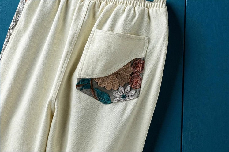 Embroidery - Casual Pants "Spring Garden"
