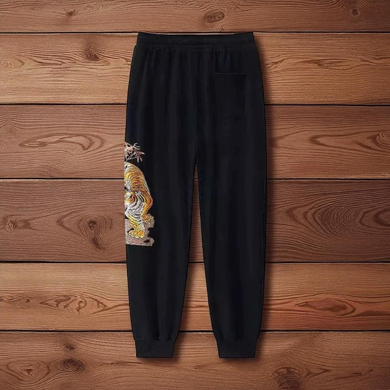 Embroidery - Casual Pants "Crouching Tiger"