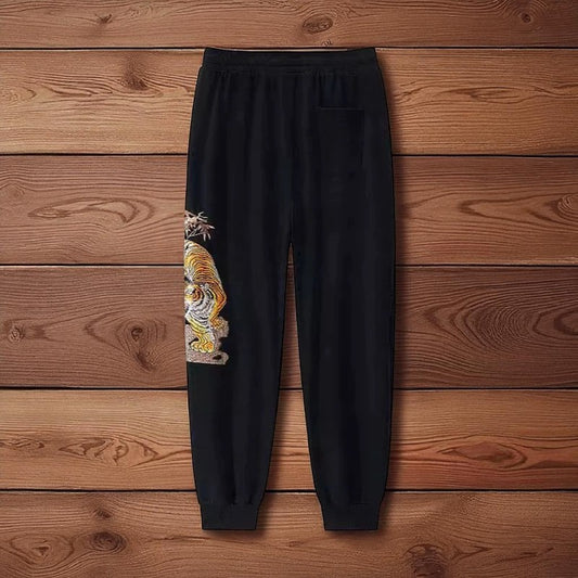 Embroidery - Casual Pants "Crouching Tiger"