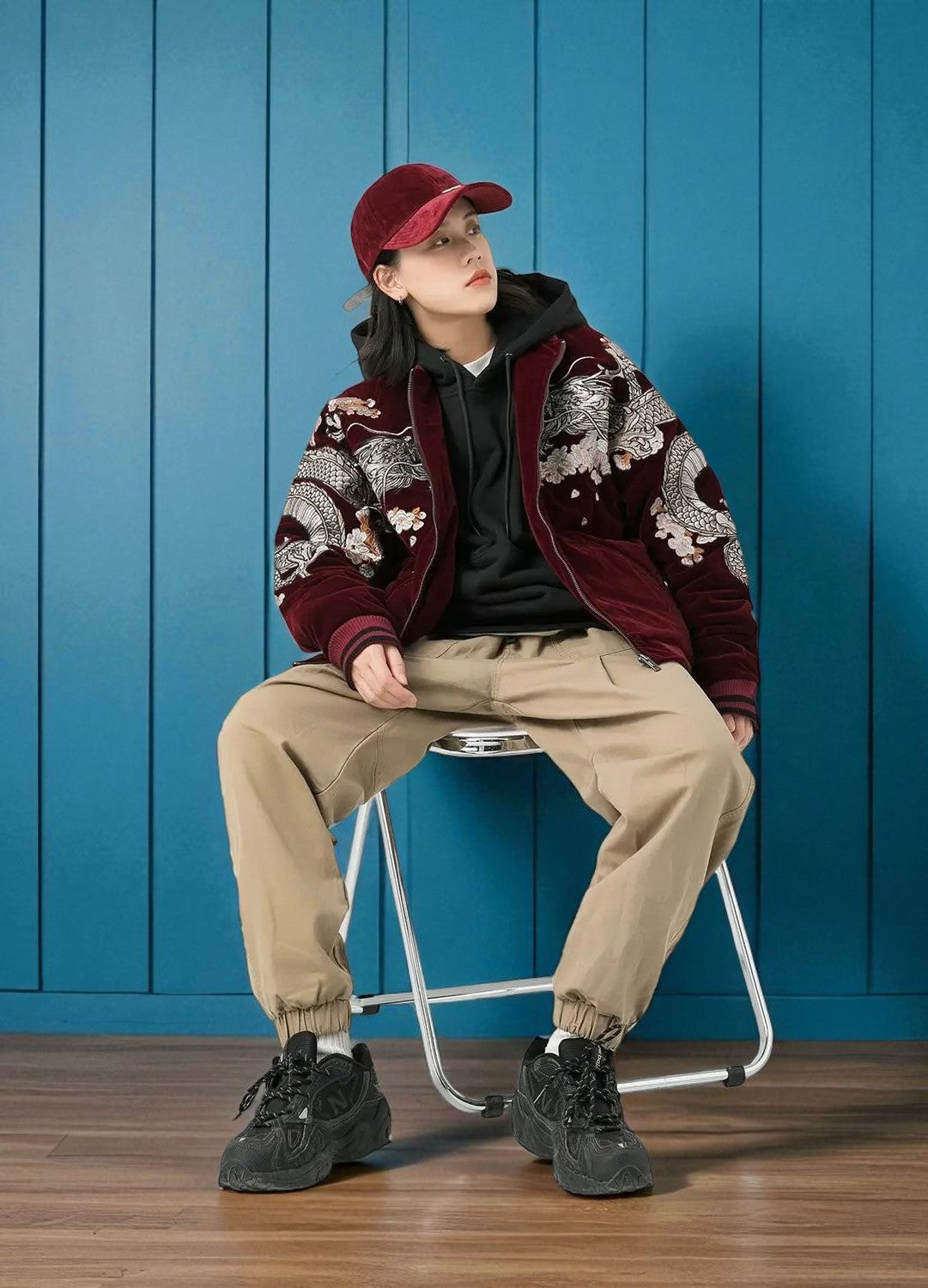 Embroidery - Velour Sukajan Jacket "Watatsumi"