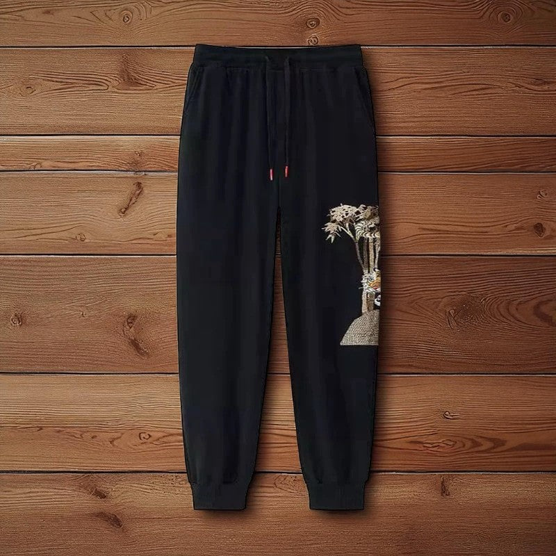 Embroidery - Casual Pants "Crouching Tiger"