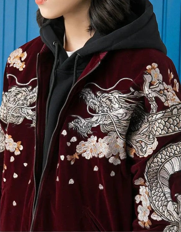 Embroidery - Velour Sukajan Jacket "Watatsumi"